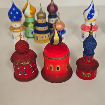 LOT 108G: Multiple Russian Christmas Ornaments and More