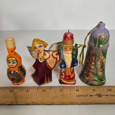 LOT 108G: Multiple Russian Christmas Ornaments and More