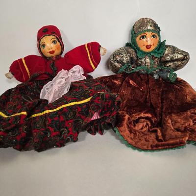 LOT 111F: Hand-Crafted Russian Cloth Folk Art Dolls