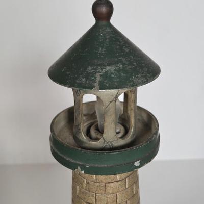 LOT 112F: Vintage Metal Lighthouse Lamp