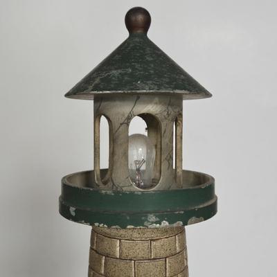 LOT 112F: Vintage Metal Lighthouse Lamp