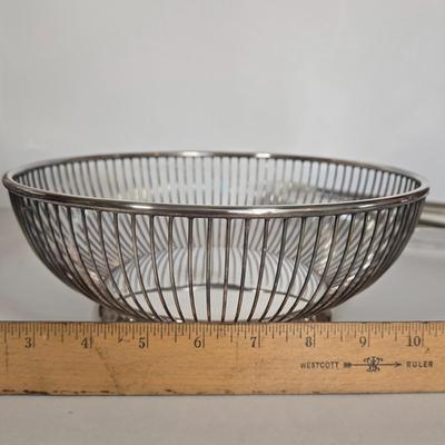 LOT 113: Art Deco Russel Wright Pancake and Corn Table Set, Silver Plate Flower Frog, Pedestal Candy Bowl, and More