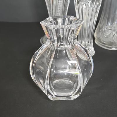 LOT 114F: Orrefors Vase, EAPG Celery Vase, Oneida Southern Garden Bud Vase, and More