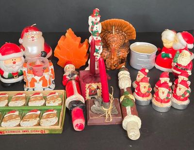 LOT 115F: Various Vintage Thanksgiving and Christmas Candles