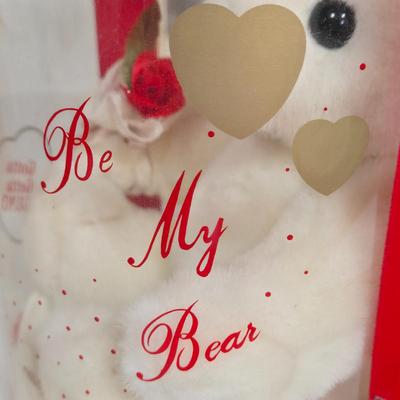 LOT 119G:NIB Seymour Mann Doll, Gund Valentines Bear, and Saks Fifth Avenue Lunch Box