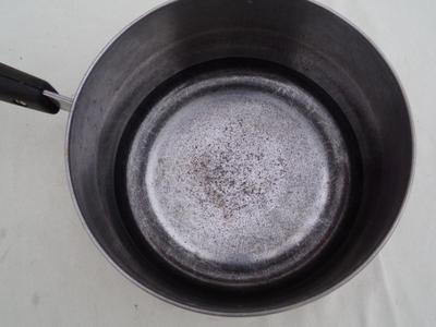 Classic RivereWare copper bottom stainless steel pot. Might be 2 qt