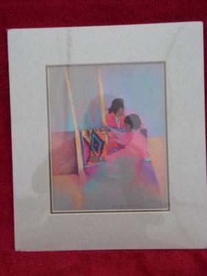 Southwestern art. About 15"x13" w/matt+wrap