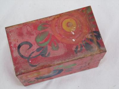 Another VTG OLD metal recipe box loaded with hand written recipes