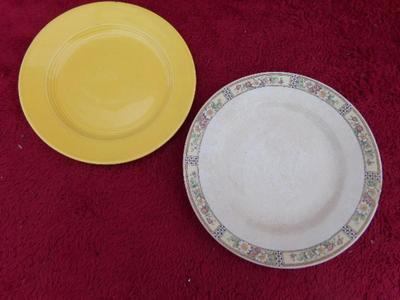 VTG/Antique 2 odd salad plates. 1 Edwin M. Knowles, 1 Fiesta Ware