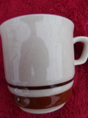 VTG lot of 6 “Chateau” hand painted stoneware matching coffee cups
