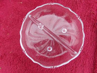 Two footed relish dishes.