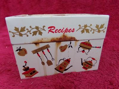 Another Classic recipe box, metal. from “Heloise” newspaper articles.