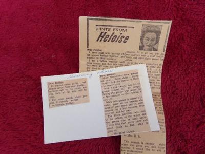 Another Classic recipe box, metal. from “Heloise” newspaper articles.