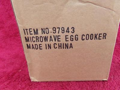 Microwave egg cooker. Looks NEW IN BOX/unused. W/ instructions.