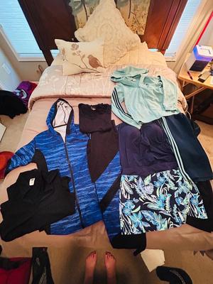 LIKE NEW WOMENS ADIDAS (M), DOLCE BONITA (L) ACTIVE WEAR AND LANDS END SWIMWEAR (10) & MORE