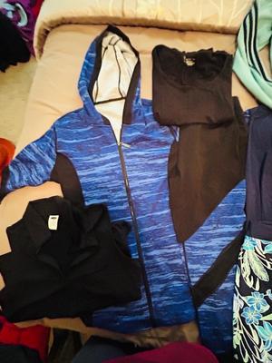 LIKE NEW WOMENS ADIDAS (M), DOLCE BONITA (L) ACTIVE WEAR AND LANDS END SWIMWEAR (10) & MORE
