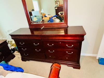 MARSEILLE COLLECTION 8 DRAWER DRESSER W/ LANDSCAPE MIRROR