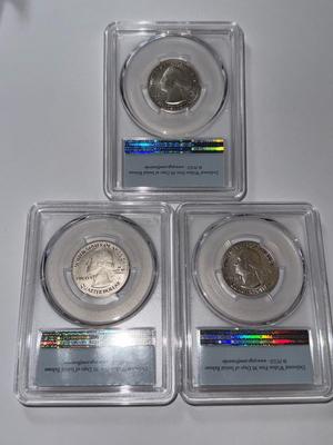 (3) PCGS CERTIFIED 2017-S SP70 GEORGE ROGERS CLARK Enhanced Uncirculated Quarter (Special Strike) as Pictured.