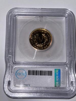 ICG Certified 1883 Liberty V "Racketeer" Nickel Type 1 No Cents Genuine Gold Plated as Pictured.