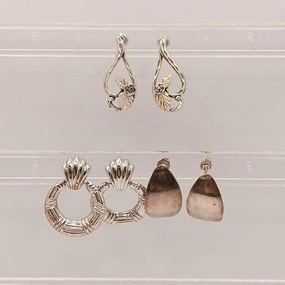 LOT 123: Sterling 925 Silver Earrings 8.7g
