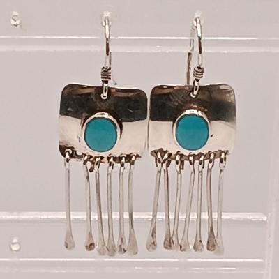 LOT 125: Sterling 925 Silver Native American Earrings 15.2gtw
