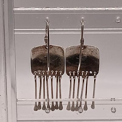 LOT 125: Sterling 925 Silver Native American Earrings 15.2gtw