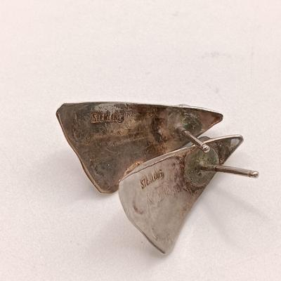 LOT 125: Sterling 925 Silver Native American Earrings 15.2gtw