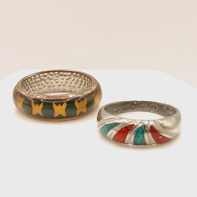LOT 128: Set of (4) Sterling Silver Rings with (4) Others Sizes 5 & 6