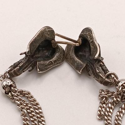 LOT 133: Sterling 925 Silver Earrings 17.5g