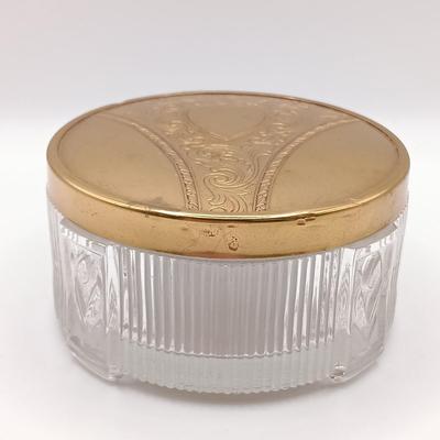 LOT 134: Antique Art Deco 1920s Cara Nome Langlois Compact, Glass Vanity Jars & More