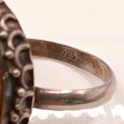 LOT 138: Set of (4) 925 Sterling Silver and Gemstone Rings 24.3gtw
