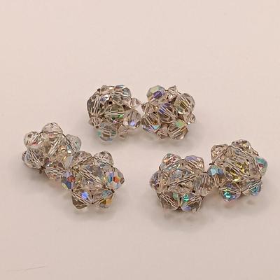 LOT 140: Set of (3) Crystal Necklaces and Earring Sets