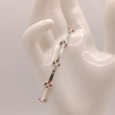 LOT 144: Sterling 925 Silver Italy Bracelet 10.6g with Sterling Silver Earrings 7.5g
