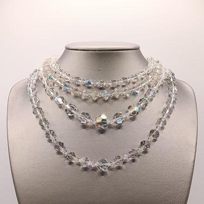 LOT 146: Set of (4) Aurora Borealis Bead Necklaces