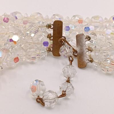 LOT 163: Set of (3) Vintage Aurora Borealis Bead Necklaces