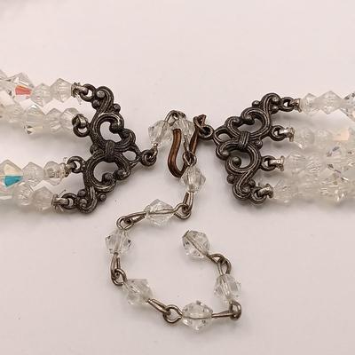 LOT 163: Set of (3) Vintage Aurora Borealis Bead Necklaces