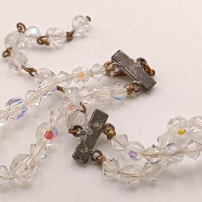 LOT 163: Set of (3) Vintage Aurora Borealis Bead Necklaces