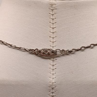 LOT 164: Vintage Silver-Tone Herringbone Heart Neckalce, Peridot-Tone Pendant Necklace & More