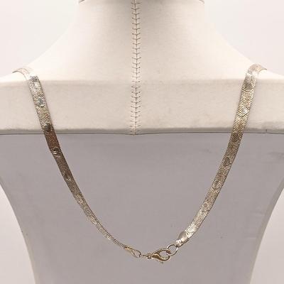 LOT 164: Vintage Silver-Tone Herringbone Heart Neckalce, Peridot-Tone Pendant Necklace & More