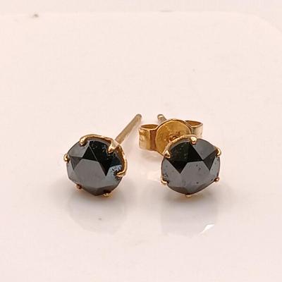 LOT 166: Vintage 14K Gold and Freshwater Pearl Earrings with Hematite and Citrine-Tone Earrings