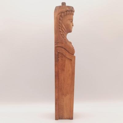 LOT 169: Antique Carved Wood Architecture with Small Plaster Lion Reliefs