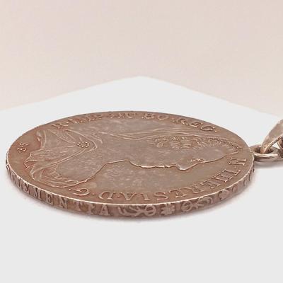 LOT 170: 90% Silver 1780 Maria Theresa Thaler Spanish Coin Pendant