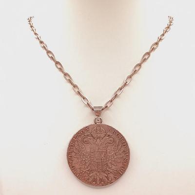 LOT 170: 90% Silver 1780 Maria Theresa Thaler Spanish Coin Pendant