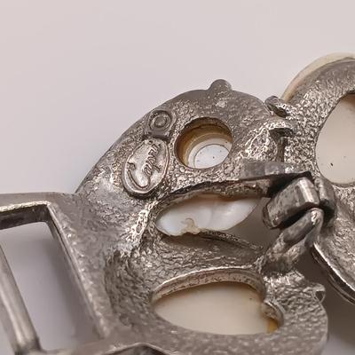 LOT 175: Monet Chunky Cable Bracelet, Vintage Capri Shell Bracelet, Bird Pendant & More