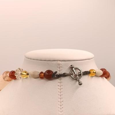 LOT 176: Vintage Jan Michaels Snake Tassle Necklace, Heavy Stone Bracelet, Painted Wood Earrings & More
