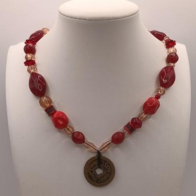 LOT 177: Silver-Tone and Art Glass Bead Bracelet, Glass Leaf Pendant Necklace & More