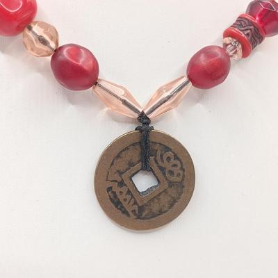 LOT 177: Silver-Tone and Art Glass Bead Bracelet, Glass Leaf Pendant Necklace & More