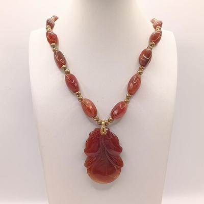 LOT 177: Silver-Tone and Art Glass Bead Bracelet, Glass Leaf Pendant Necklace & More
