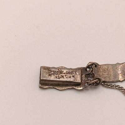 LOT 181: Siam Sterling Silver and Enamel Bracelet and Brooch