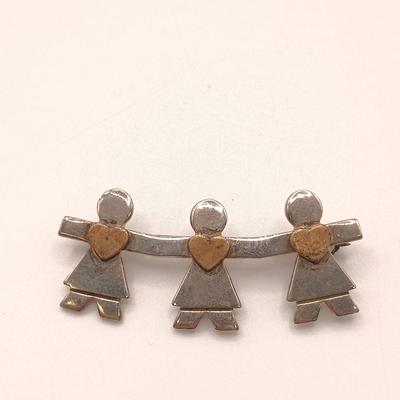 LOT 183: Vintage Sterling Silver Marsal Heart Pendant Necklace, Naldo Brooch & Heart Bracelet 23.6gtw